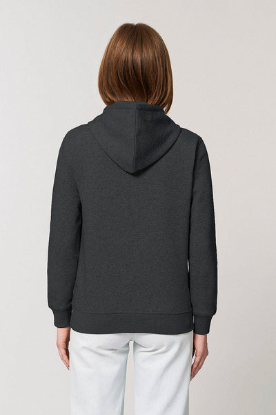 Dark grey BHappy Logo Basic Hoodie, Medium-weight, from organic cotton blend, Unisex, for Women & for Men