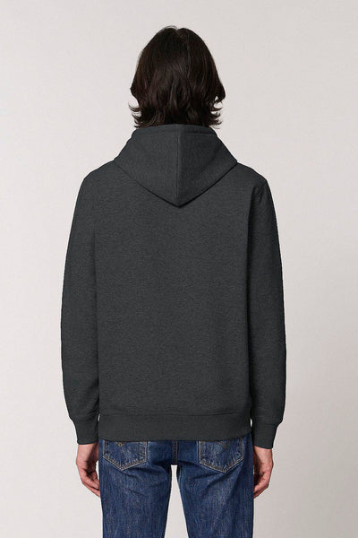 Dark grey BHappy Logo Basic Hoodie, Medium-weight, from organic cotton blend, Unisex, for Women & for Men