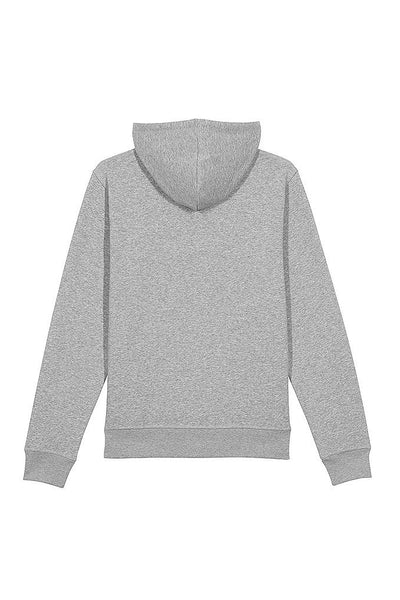 Grey BHappy Logo Basic Hoodie, Medium-weight, from organic cotton blend, Unisex, for Women & for Men