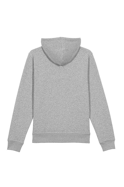 Grey BHappy Logo Basic Hoodie, Medium-weight, from organic cotton blend, Unisex, for Women & for Men