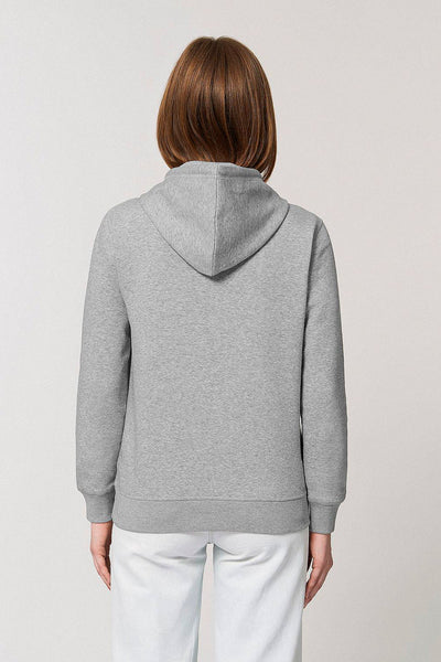 Grey BHappy Logo Basic Hoodie, Medium-weight, from organic cotton blend, Unisex, for Women & for Men