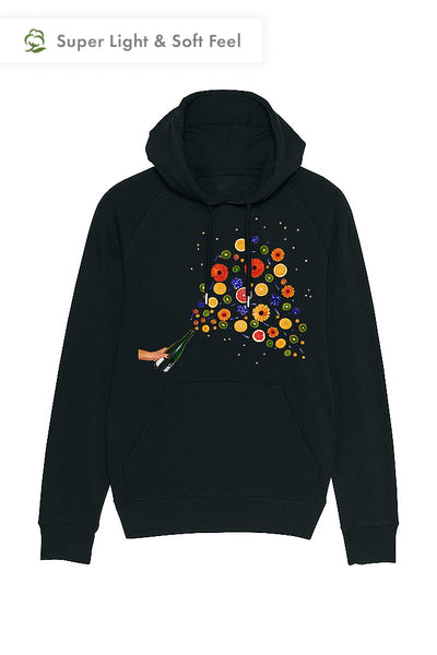 Black Men Celebrate Graphic Hoodie, Medium-weight, from organic cotton blend