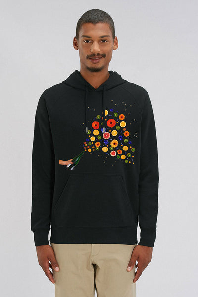 Black Men Celebrate Graphic Hoodie, Medium-weight, from organic cotton blend