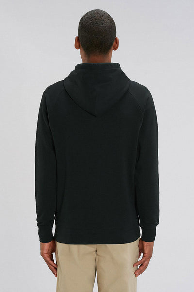 Black Men Unicorn Graphic Hoodie, Medium-weight, from organic cotton blend