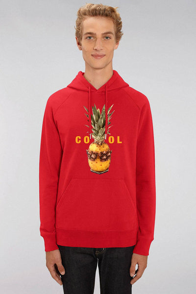 Red Men Cool Graphic Hoodie, Medium-weight, from organic cotton blend