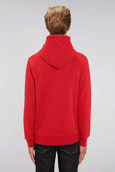 Red Men Cool Pineapple Hoodie, Medium-weight, from organic cotton blend
