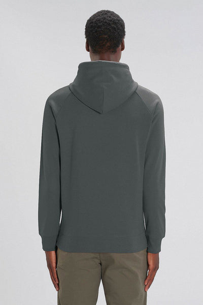 Dark grey Men Unicorn Graphic Hoodie, Medium-weight, from organic cotton blend
