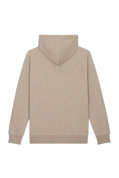 Beige Men Your World Graphic Hoodie, Medium-weight, from organic cotton blend