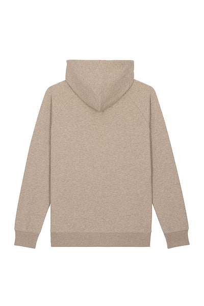 Beige Men Your World Graphic Hoodie, Medium-weight, from organic cotton blend