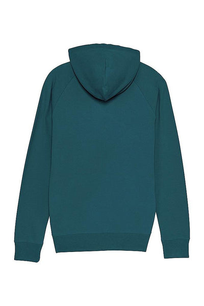Dark green Men Unicorn Graphic Hoodie, Medium-weight, from organic cotton blend