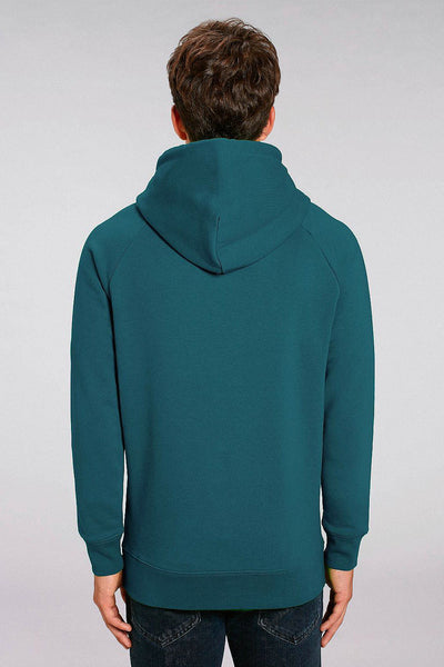 Dark green Men Unicorn Graphic Hoodie, Medium-weight, from organic cotton blend