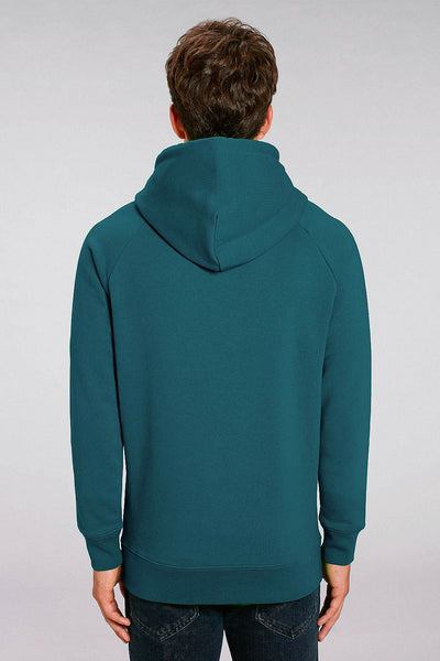 Dark green Men Unicorn Graphic Hoodie, Medium-weight, from organic cotton blend