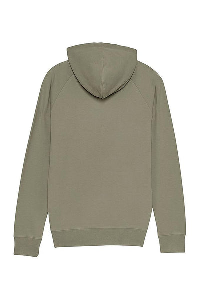 Light Khaki Men Your World Graphic Hoodie, Medium-weight, from organic cotton blend