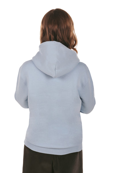 Light blue Donut Flowers Printed Hoodie, Heavyweight, from organic cotton blend