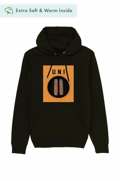 Black Unicorn Graphic Hoodie, Heavyweight, from organic cotton blend