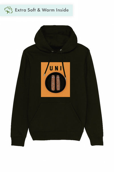Black Unicorn Graphic Hoodie, Heavyweight, from organic cotton blend