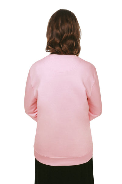 Cotton Pink Love More Graphic Sweatshirt, Heavyweight, from organic cotton blend