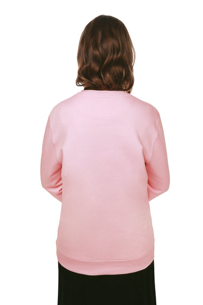 Cotton Pink Love More Graphic Sweatshirt, Heavyweight, from organic cotton blend