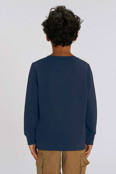 Navy Kids Cool Pineapple Sweatshirt, Medium-weight, from organic cotton blend, for girls & for boys