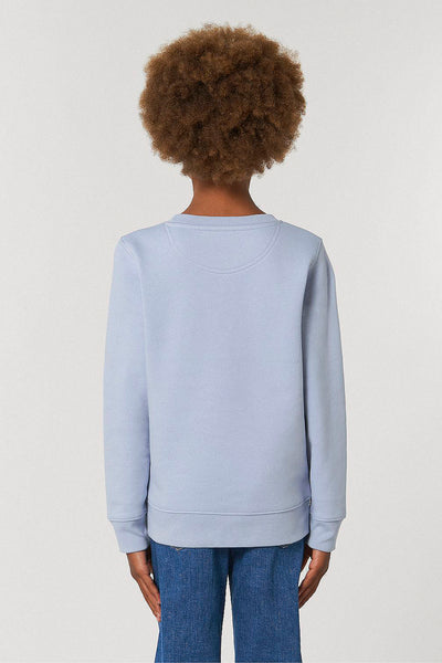 Light blue Kids Cool Pineapple Sweatshirt, Medium-weight, from organic cotton blend, for girls & for boys
