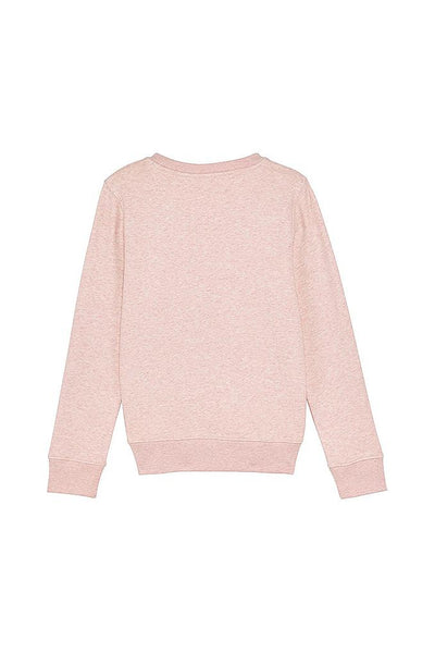 Light Pink Kids BHappy Logo Sweatshirt, Medium-weight, from organic cotton blend, for girls & for boys