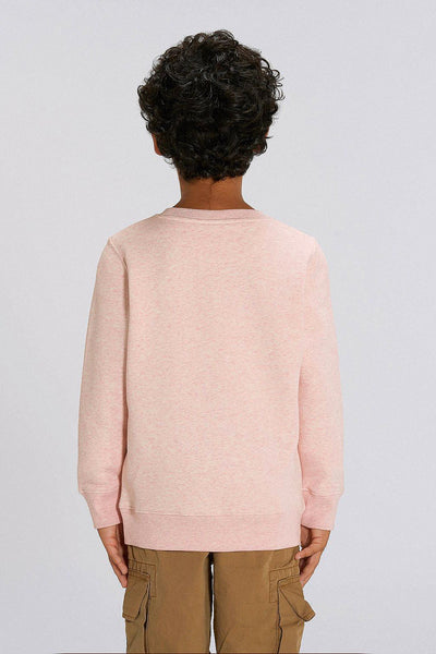 Light Pink Kids BHappy Logo Sweatshirt, Medium-weight, from organic cotton blend, for girls & for boys