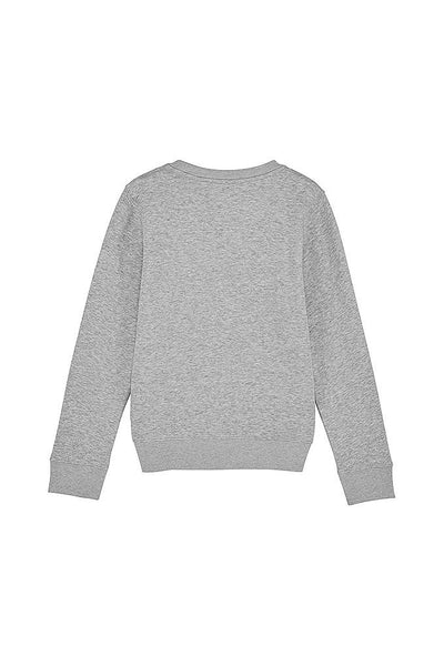 Grey Kids Blooming Umbrella Sweatshirt, Medium-weight, from organic cotton blend, for girls & for boys