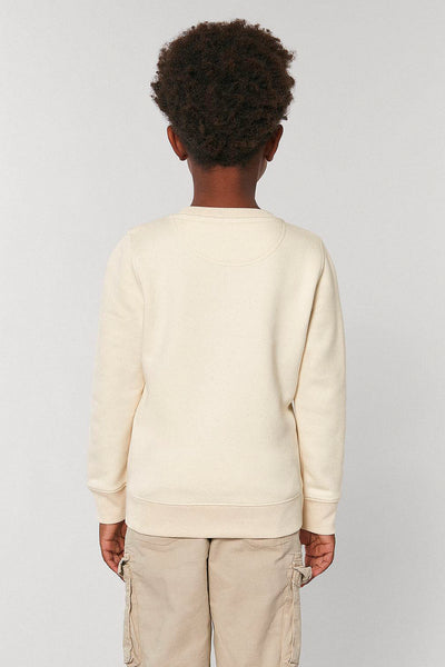 Beige Kids Chocolate Love Graphic Sweatshirt, Medium-weight, from organic cotton blend, for girls & for boys
