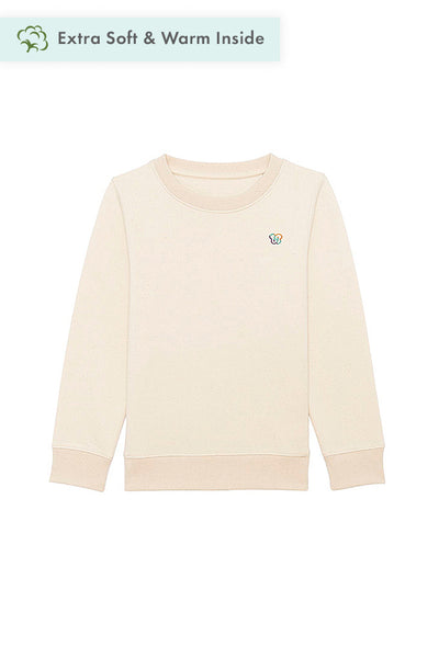 Beige Kids BHappy Logo Sweatshirt, Medium-weight, from organic cotton blend, for girls & for boys