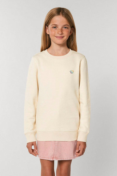 Beige Kids BHappy Logo Sweatshirt, Medium-weight, from organic cotton blend, for girls & for boys
