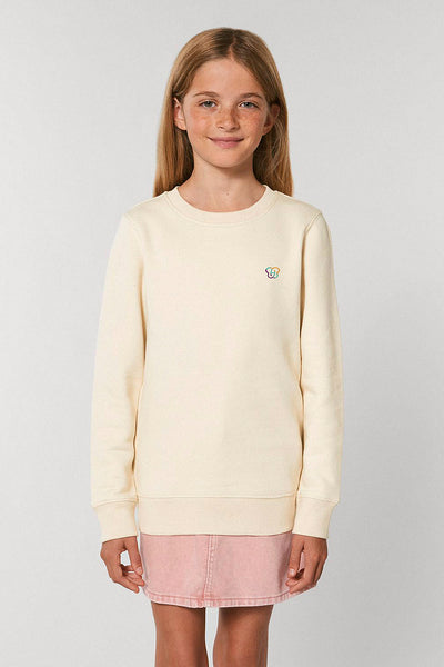 Beige Kids BHappy Logo Sweatshirt, Medium-weight, from organic cotton blend, for girls & for boys