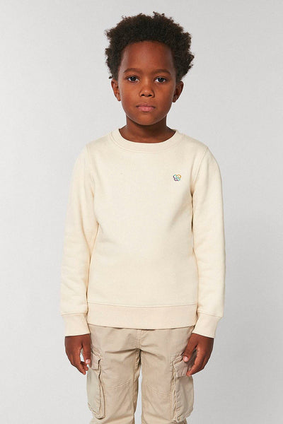 Beige Kids BHappy Logo Sweatshirt, Medium-weight, from organic cotton blend, for girls & for boys