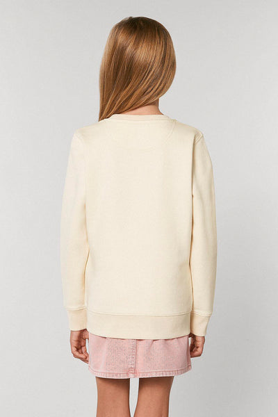 Beige Kids BHappy Logo Sweatshirt, Medium-weight, from organic cotton blend, for girls & for boys