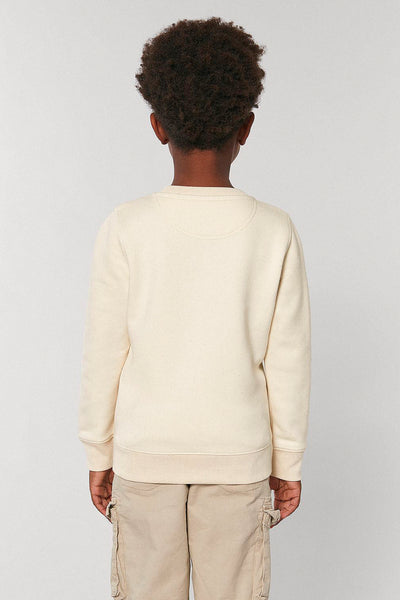 Beige Kids BHappy Logo Sweatshirt, Medium-weight, from organic cotton blend, for girls & for boys