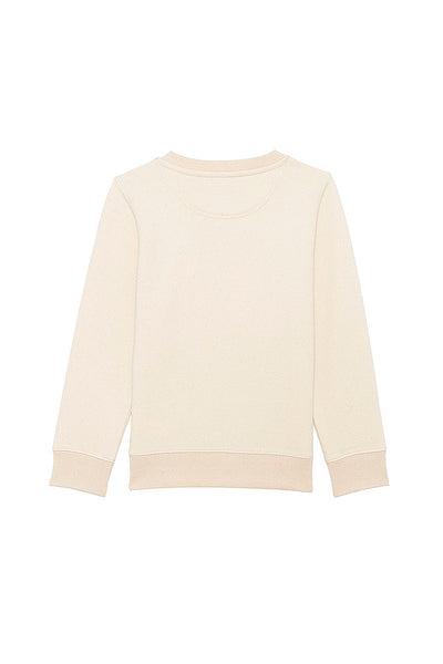 Beige Kids Love Heart Graphic Sweatshirt, Medium-weight, from organic cotton blend, for girls & for boys