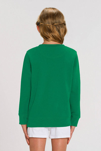 Green Kids Organic Cotton Printed Sweatshirt, Medium-weight, from organic cotton blend, for girls & for boys