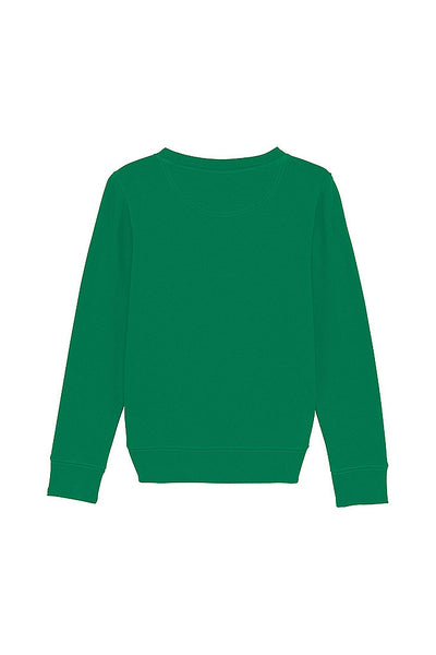 Green Kids Orange Bicycle Printed Sweatshirt, Medium-weight, from organic cotton blend, for girls & for boys