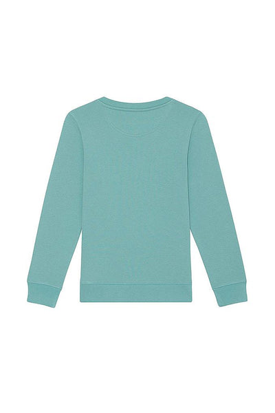Teal green Kids Blooming Umbrella Sweatshirt, Medium-weight, from organic cotton blend, for girls & for boys