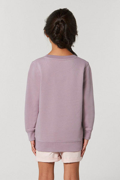 Lilac purple Kids Chocolate Love Graphic Sweatshirt, Medium-weight, from organic cotton blend, for girls & for boys