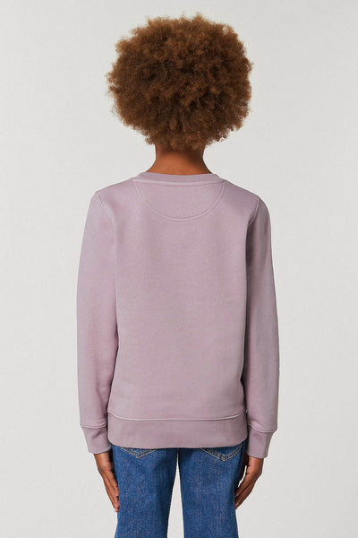 Lilac purple Kids Chocolate Love Graphic Sweatshirt, Medium-weight, from organic cotton blend, for girls & for boys