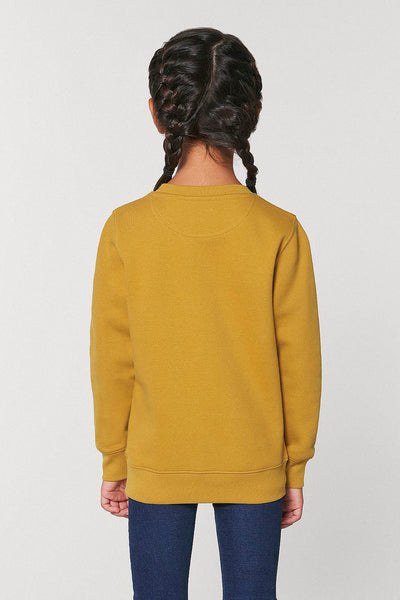 Yellow Kids Chocolate Love Graphic Sweatshirt, Medium-weight, from organic cotton blend, for girls & for boys