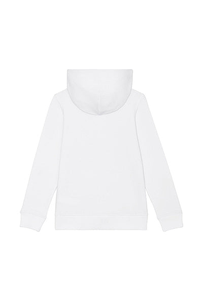 White Kids Love Heart Graphic Hoodie, Medium-weight, from organic cotton blend, for girls & for boys