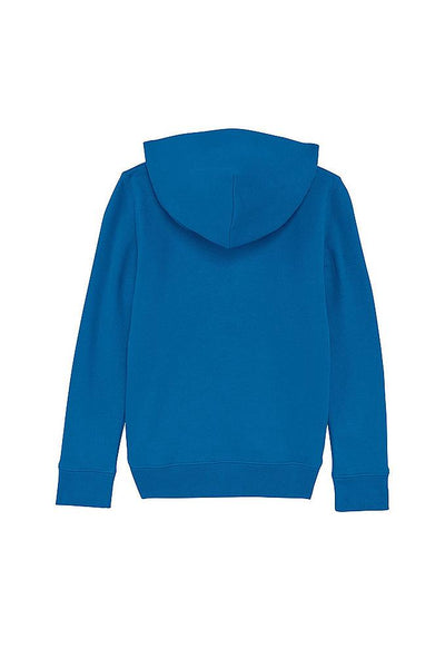 Royal Blue Kids Orange Bicycle Graphic Hoodie, Medium-weight, from organic cotton blend, for girls & for boys