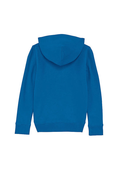 Royal Blue Kids Orange Bicycle Graphic Hoodie, Medium-weight, from organic cotton blend, for girls & for boys