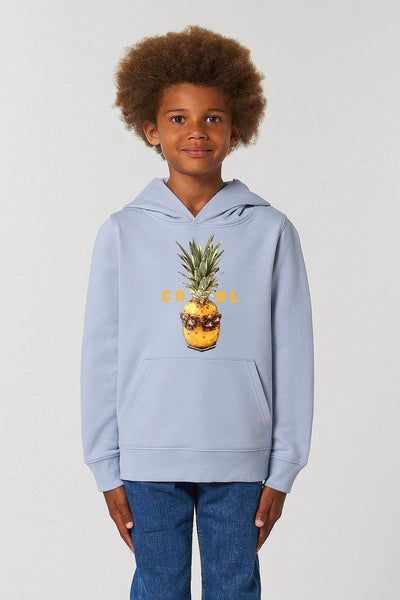 Light blue Kids Cool Graphic Hoodie, Medium-weight, from organic cotton blend, for girls & for boys