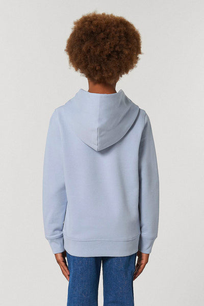 Light blue Kids Cool Graphic Hoodie, Medium-weight, from organic cotton blend, for girls & for boys