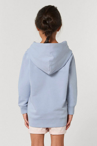 Light blue Kids Cool Pineapple Hoodie, Medium-weight, from organic cotton blend, for girls & for boys