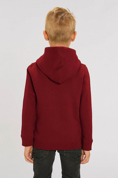 Burgundy Boys Unicorn Graphic Hoodie, Medium-weight, from organic cotton blend