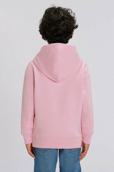 Cotton Pink Kids Embroidered Logo Hoodie, Medium-weight, from organic cotton blend, for girls & for boys