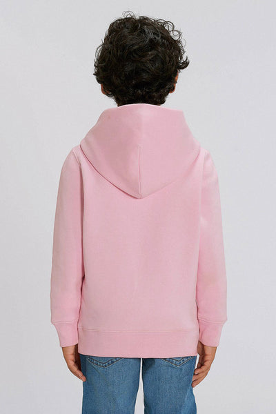 Cotton Pink Kids Embroidered Logo Hoodie, Medium-weight, from organic cotton blend, for girls & for boys